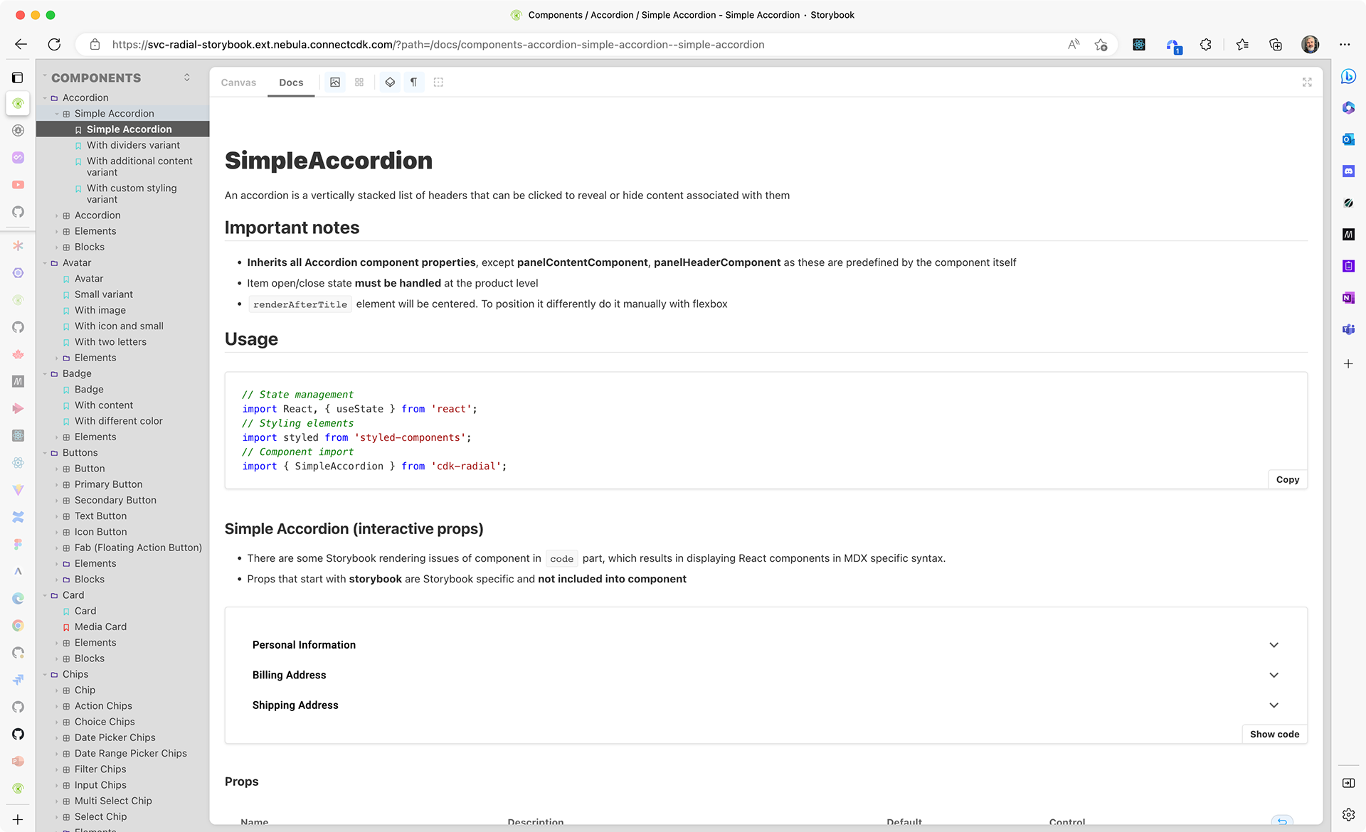 Component Docs