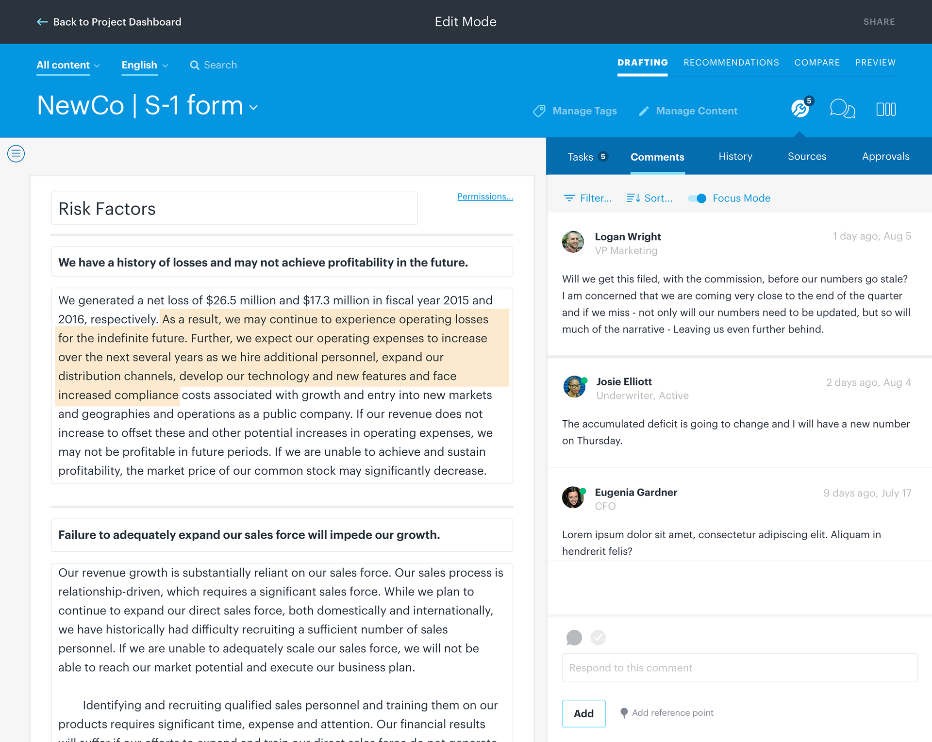Document Comments